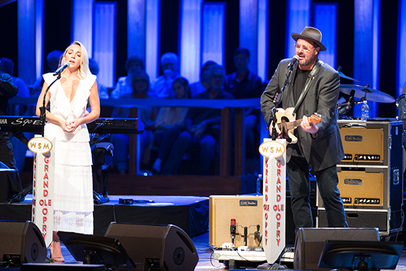  Ashley Monroe joins Gill onstage to perform "Trying To Get Over You" and "You Ain't Dolly."