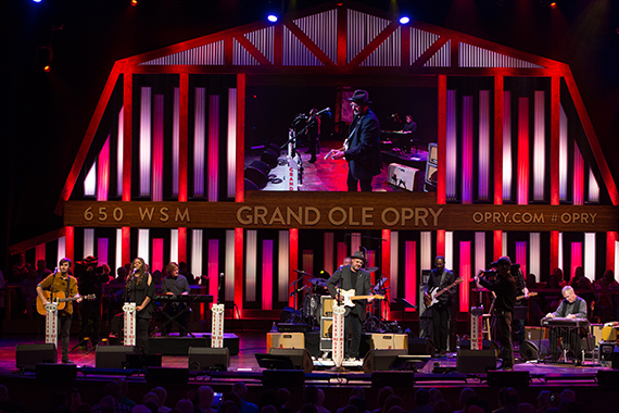 Friend and collaborator Paul Franklin joins Gill onstage for "The Bottle Let Me Down."