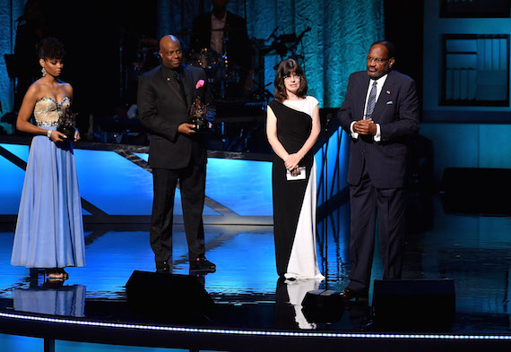 Lori Stewart, daughter of Jim Stewart, co-founder of Stax Records, and Al Bell, co-owner of Stax Records are honored during the NMAAM 2016 Black Music Honors. Photo: Jason Davis/Getty Images for National Museum of African American Music