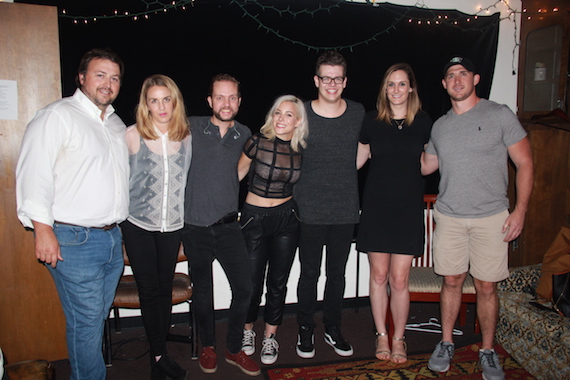 Pictured (L-R): BMIs Mason Hunter, ALT 983s Gabby Sanderson, BMI songwriter/CAPPA band member Keith Perez, BMI songwriter Carla Cappa a.k.a. CAPPA, CAPPA band member Carter Hamblin, BMIs MaryAnn Keen and Jim Beams Andy Velo. 