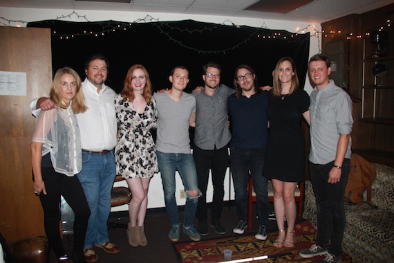 Pictured (L-R): ALT 983s Gabby Sanderson, BMIs Mason Hunter, BMI songwriter/Daybreaks member Heather Bond and Daybreaks members Adam Bokesch, Kaleb Thomas Jones and Bobby Holland, BMIs MaryAnn Keen, Daybreaks member Will Pugh. 