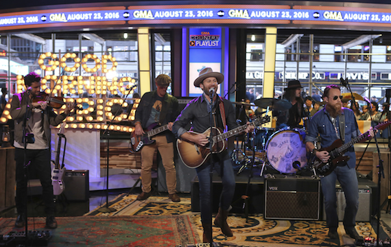 Drake White performs on Good Morning America. Photo: ABC/Fred Lee 