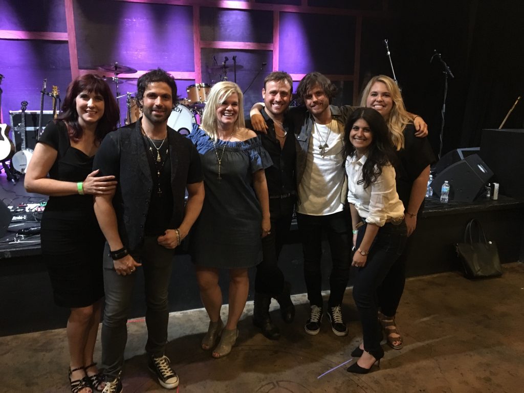 Pictured (L-R): Kate Richardson, Richlyn Marketing; Nathan Bass; Lynn Tinsey, Richlyn Marketing; Mark and Kieran Bass; Michelle Garramone and Cat Denton, Richlyn Marketing 