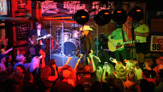 Justin Moore performs at Honky Tonk Central. Photo: Sandra Wallbank