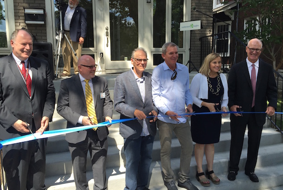 Pictured (L-R): Executive Director of Cumberland Heights IOPs Randal Lea; Cumberland Heights CEO Jay Crosson; musician John Hiatt; philanthropist George Bedecked; Nashville Mayor Megan Barry; and Cumberland Heights Board Chair Alex McDougall 