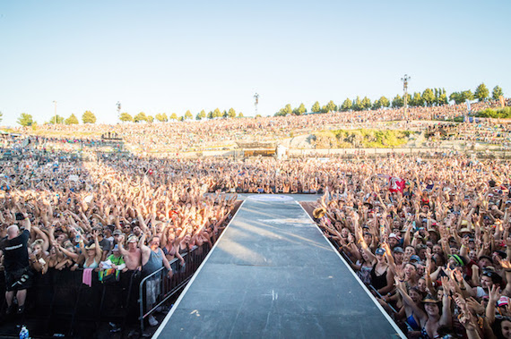 Fans attend The Watershed Festival in The Gorge, Washington