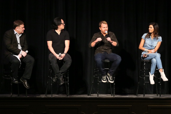 Pictured (L-R): Lon Helton, Joseph Kahn, Shane McAnally, Karen Fairchild. Photo Credit: Kayla Schoen/CMA