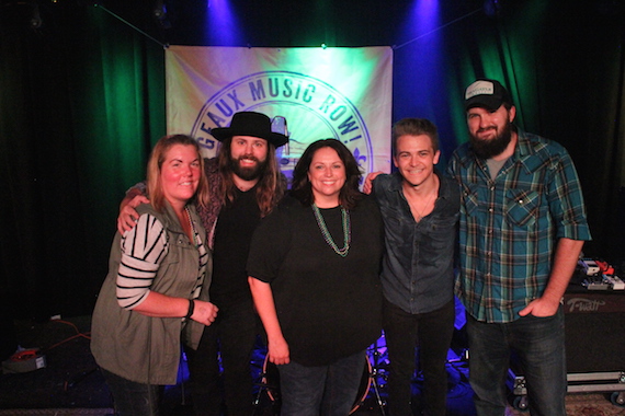 Pictured (L-R): Courtney Crist, HoriPro; CJ Solar; Cyndi Forman, UMPG; Hunter Hayes; Jake Gear, Sea Gayle. 