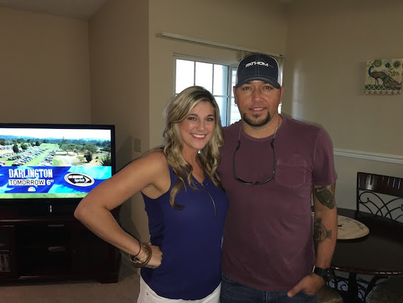 Jason Aldean with fan Brittany Marcum