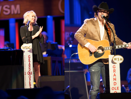 Pictured (L-R) RaeLynn, William Michael Morgan. Photo: Chris Hollo/Grand Ole Opry