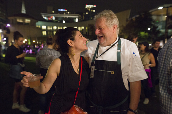 Pictured (L-R): Editor in Chief of Food & Wine Magazine, Nilou Motamed with Adele's Nashville/Bajo Sexto restaurateur Jonathan Waxman. Photo: Cambria Harkey