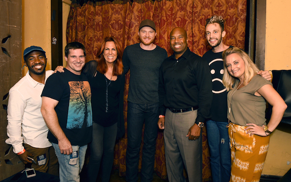 Pictured (L-R): Trell Thomas, VH1 Save The Music Press and Talent Relations Manager; Rob Hatch; Victoria Shaw; Eric Paslay; Kevin George, St. John the Baptist Parish Public Schools Superintendent; Wrabel; and Tiffany Kerns, CMA Senior Manager of Community Outreach. Photo: Erika Goldring / CMA