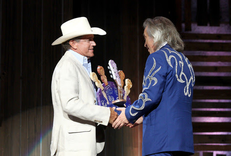 Pictured (L-R): George Strait, Jim Lauderdale. Photo: Getty Images