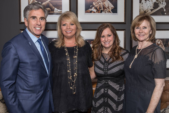 Pictured (L-R): City National Bank's Russell Goldsmith, Chairman and CEO; Diane Pearson, SVP, Team Leader Entertainment Division; Lori Badgett, SVP, Team leader, Entertainment Division; Martha Henderson, EVP Entertainment. Photo: Phillip Fryman.