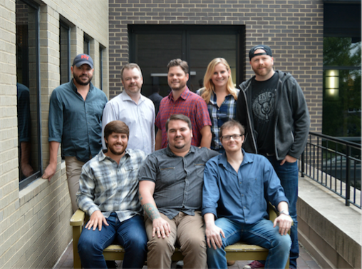 (L to R): Will Overton (WC), Berryhill, Noah McPike (Berryhills attorney) Back row (L to R): Travis Carter (WC), Ben Vaughn (WC, Matt Michiels (WC), Alison Junker (WC), BJ Hill (WC)