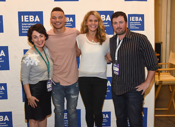 Pictured (L-R): Pam Matthews of IEBA, Kane Brown, Martha Earls and Braeden Rountree. Photo: Rick Diamond/Getty Images for IEBA