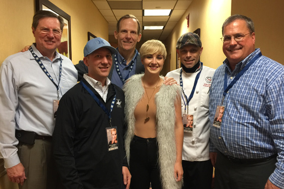 Pictured (L-R): RAM Board Chair Dan Stevens, MRA President Marshall Weston, BMI's Dan Spears, Maggie Rose, Milton Inn Executive Chief/President Brian Boston and Potomac Family Dining Regional Operations Manager Garry Beck.