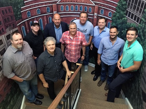  L-R: Brian Bradford, AJ Burton, Daniel Hill, Jon Singer, Billy Lynn, Phillip White, Frank Rogers, Eric Hurt, and Ross Cameron. 