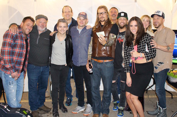 Pictured after the 1st Annual Detroit Songwriters Festival show at Coyote Joe’s (L-R): Uncle Kracker, Coyote Joe’s owner Joe Hellebuyck, Hunter Hayes, BMI’s Dan Spears, Troy Verges, Kid Rock, WYCD-FM PD Tim Roberts, LoCash’s Preston Brust, WYCD-FM Event Manager Sarah Thomas, Sarah Buxton, LoCash’s Chris Lucas