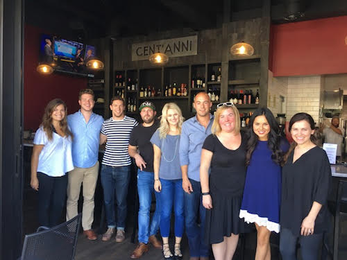 Pictured (L-R:) Sara Grosdidier (Roar Management), Josh Tomlinson (BMI), Andrew Cohen (Suit Music), Dane Schmidt (Tree Vibez Music), Beth Brinker (ASCAP), Alex Heddle (Big Machine Music), Courtney Crist (HoriPro Entertainment), Jessica and Jordan Turri (ALSAC/ St. Jude). 