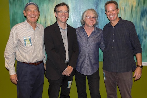 Pictured (L-R): Bertis Downs, R.E.M. Attorney; Craig Havighurst, Event Host; Mike Mills; Tom Truitt, WHO KNEW Founder/Music Row Search. Photo 