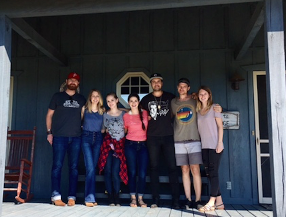 Pictured (L-R): Drew Kennedy and Melissa Fuller (Writers Den), Sarah Emily Berrios (Big Deal Music), Hannah Ellis (Word Entertainment), Adam James (3 Ring Circus), Mikey Reeves (UMPG), and Anna Vaus (Belmont University).