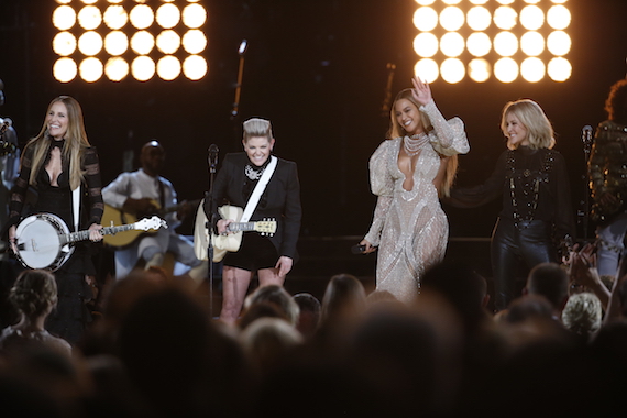 Beyonc and The Dixie Chicks perform "Daddy Lessons" and "Long Time Gone" at The 50th Annual CMA Awards, live Wednesday, Nov. 2 at Bridgestone Arena in Nashville and broadcast on the ABC Television Network.