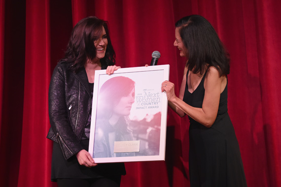 Brandy Clark (L), Leslie Fram (R). Photo: Rick Diamond/Getty Images for CMT