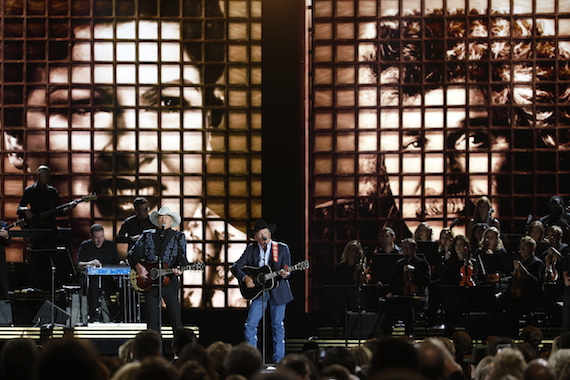 Alan Jackson and George Strait perform Remember When and Troubadour at The 50th Annual CMA Awards, live Wednesday, Nov. 2 at Bridgestone Arena in Nashville and broadcast on the ABC Television Network.