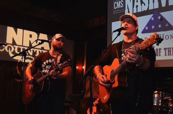 Hitmakers Tyler Farr and Jerrod Niemann performed for the standing room only crowd in support of Folds of Honor. Photo: Rick Diamond/Getty Images for CMS