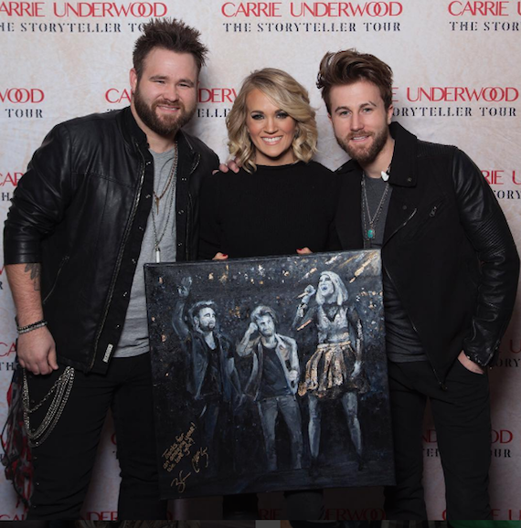 Carrie Underwood with The Swon Brothers