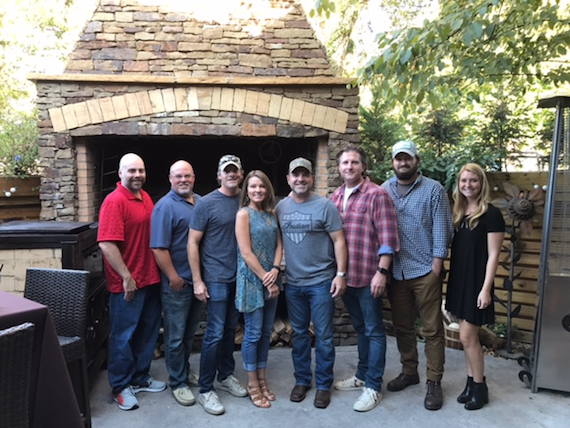 Pictured (L-R): Air Hawg Musics Cory Lovelace; Sea Gayles Marc Driskill; Lovelace, Air Hawg Musics Karen Lovelace; Turnbull; DuBois; Sea Gayles Jake Gear and Christina Wiltshire