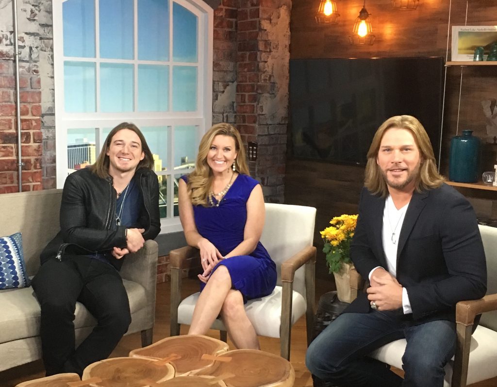 Pictured (L-R): Morgan Wallen, TODAY in Nashville host Kelly Sutton and guest co-host Craig Wayne Boyd 