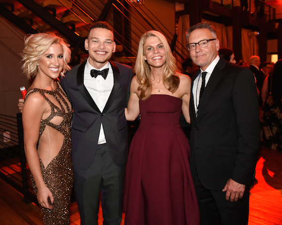 (L-R:) at Sony Music Nashville's CMA Awards post party at The Bell Tower are: Savannah Chrisley of USA Network's "Chrisley Knows Best," RCA Nashville/Zone 4's Kane Brown, EFG Management's Martha Earls and Sony Music Nashville's Chairman & CEO Randy Goodman Photo credit: Erika Goldring