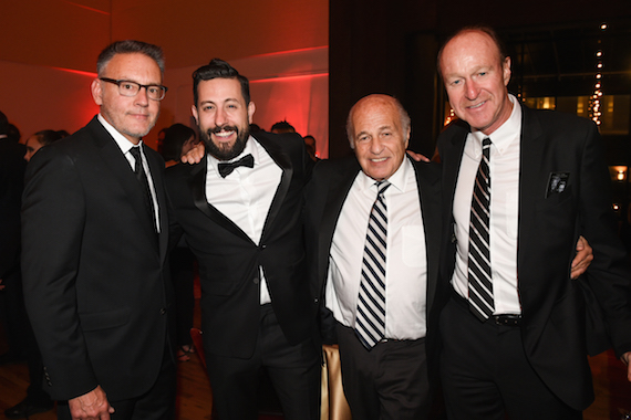 (L-R:) Sony Music Nashville Chairman & CEO Randy Goodman, Old Dominion's Matthew Ramsey, and Sony Music Entertainment's CEO Doug Morris and EVP & CFO Kevin Kelleher. Photo credit: Erika Goldring