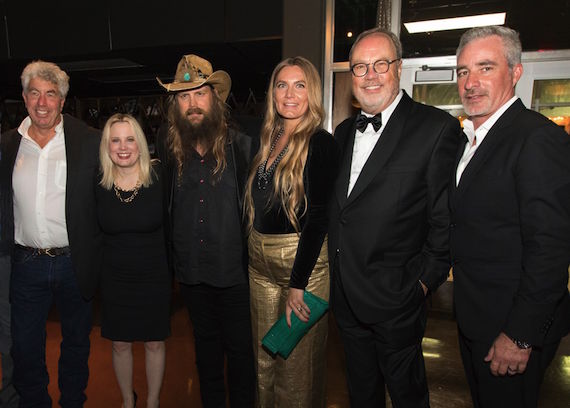 L to R: Red Light's Coran Capshaw; UMGN President Cindy Mabe; Chris Stapleton; Morgane Stapleton; UMGN Chairman and CEO Mike Dungan; UMGN SVP A&R Brian Wright 