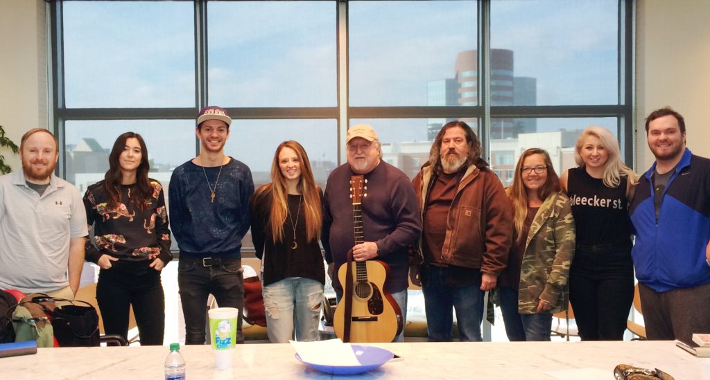 Pictured (L-R): Stephen Gage, Courtney Drummey, Isaac Fox, Emily Hackett, Pat Alger, Jonathan Helfand, Robyn Collins, Jenny Ray and Blake Rackley 