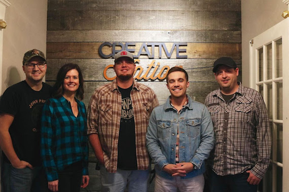 From (L-R): Luke Laird, Creative Nation; Beth Laird, Creative Nation; Charlie Muncaster; Gary Stanton; Jeff Skaggs, Creative Nation. 