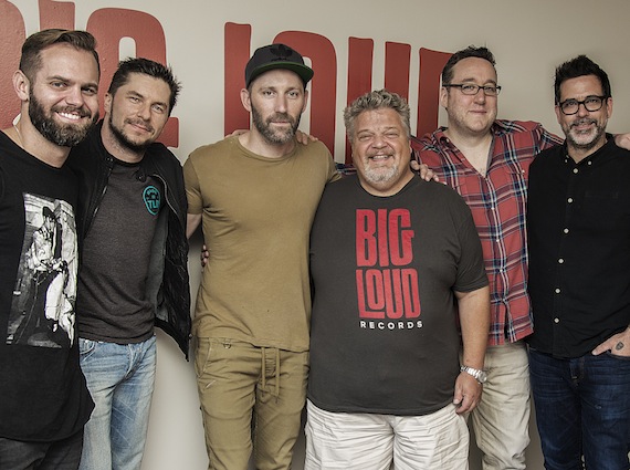 Pictured (L-R): Big Loud Mountain partners Seth England and Kevin Chief Zaruk, Mat Kearny, Big Loud Mountain partners Craig Wiseman and Joey Moi and Big Loud Mountains Troy Johnson 