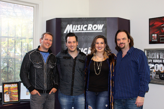 Pictured (L-R): MusicRow's Troy Stephenson, Terra Bella and MusicRow's Sherod Robertson